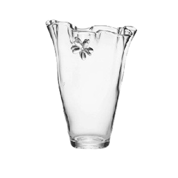 Vaso Valenti 16561 modello fazzoletto con fiore, altezza 28 cm
