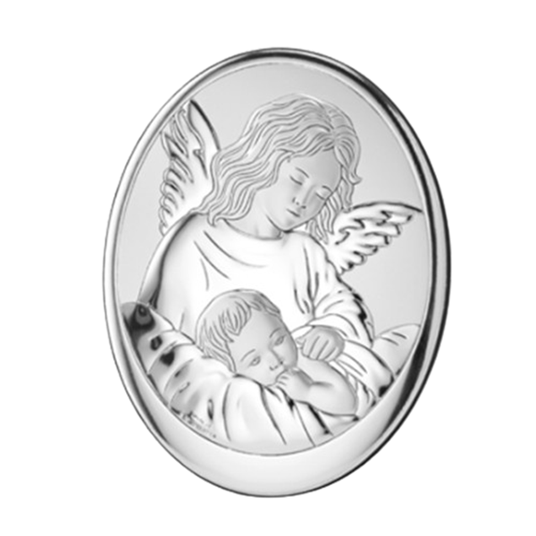 Medaglione con angelo Valenti 81389‑3L in argento