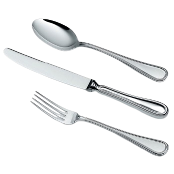 Servizio pappa Zaramella K0199000‑L800 in argento 800‰, stile inglese.