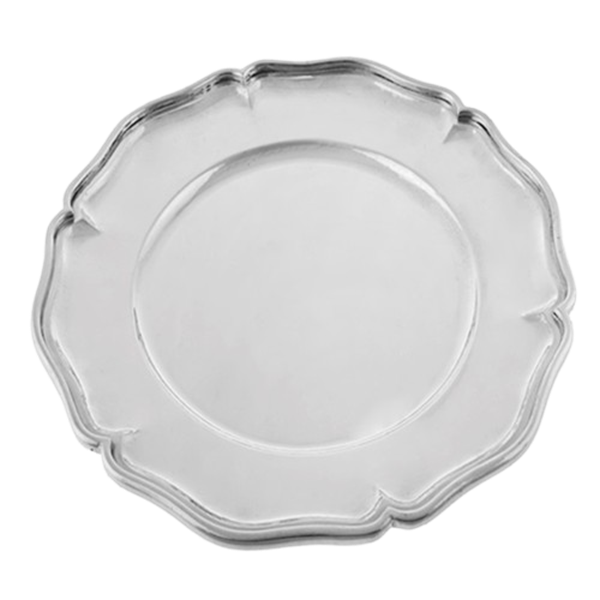 Sottopiatto in argento 800‰ stile Settecento inglese, Selezione Gioielli Roman