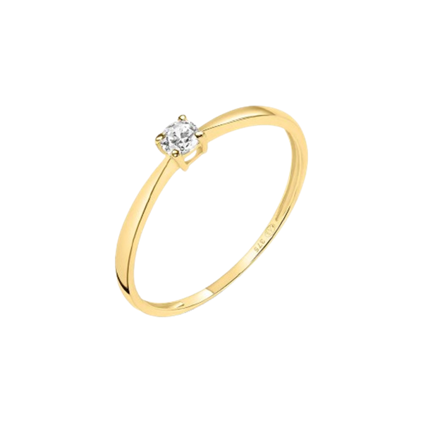 Anello solitario Claire in oro giallo 9KT con cubic zirconia bianco Stroili 1414537