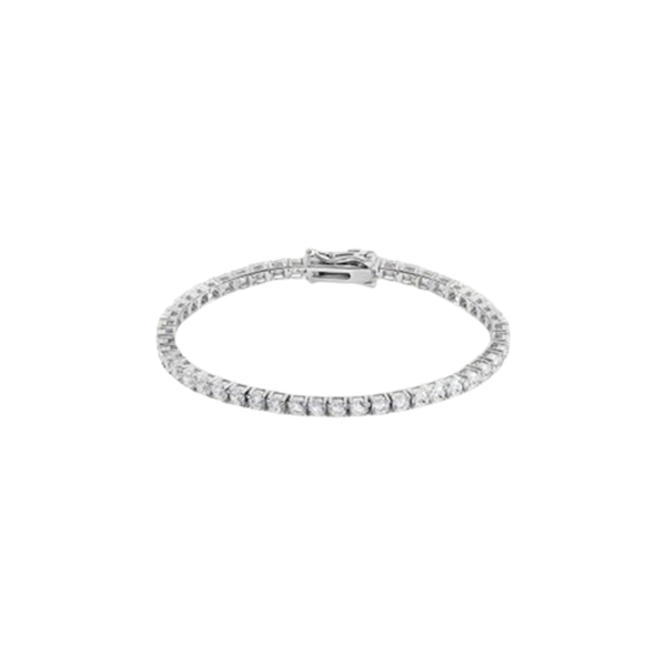 Bracciale tennis in argento rodiato 925 con cubic zirconia bianchi 3 mm Stroili 1698313