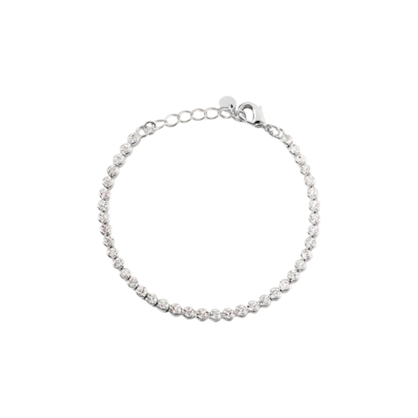 Bracciale tennis in metallo con cristallo bianco 4 mm Stroili 1683799