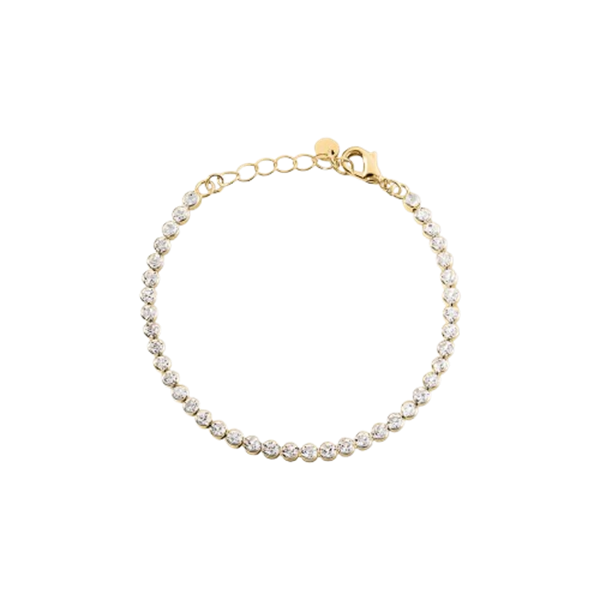Bracciale tennis in metallo dorato con cristallo bianco 4 mm Stroili 1683802