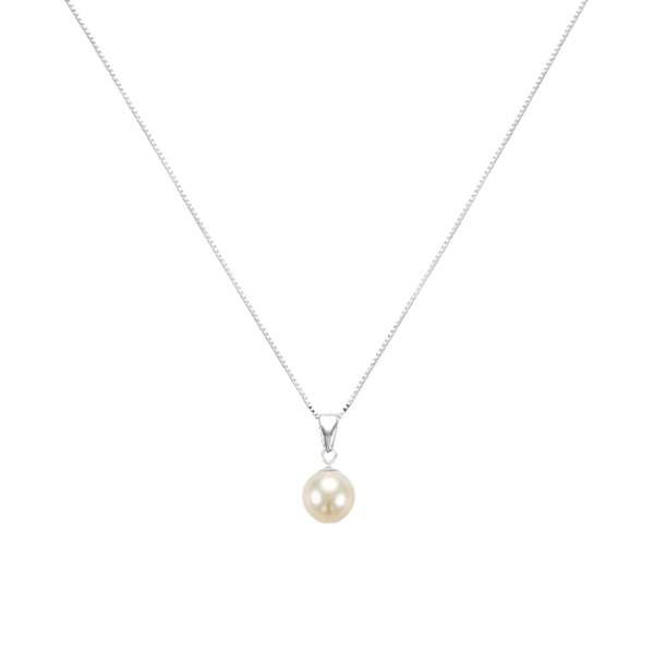 Collana in oro bianco 9KT con perla d’acqua dolce bianca 6 mm Stroili 1413405