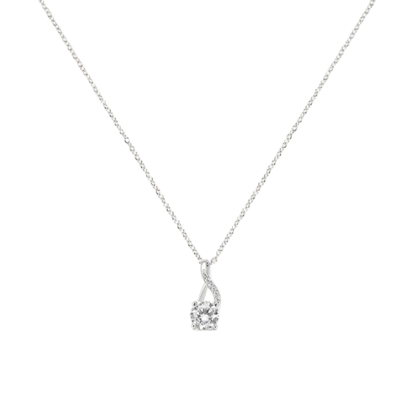 Girocollo Stroili in argento rodiato 925 con punto luce e cubic zirconia bianco da 5,5 mm, modello 1678914
