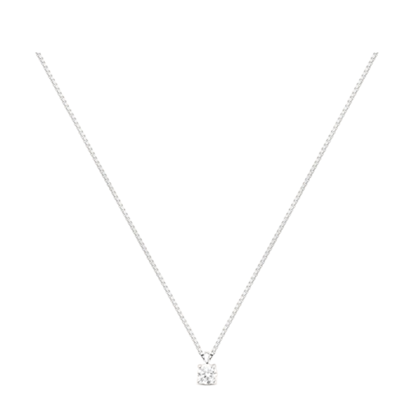 Girocollo punto luce Stroili in oro bianco 18KT con diamante bianco 0,07 ct taglio brillante, modello 1680199