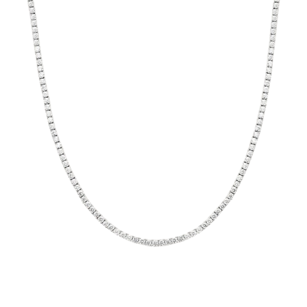 Girocollo tennis Stroili in oro bianco 18KT con diamanti 6,40 ct taglio brillante colore H purezza I1, modello 1696697