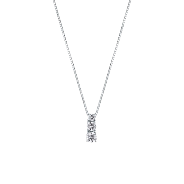 Girocollo Mirco Visconti in oro bianco 18KT con diamante naturale da 0,59 ct, modello 90567803