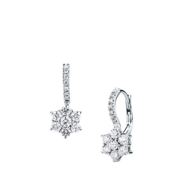 Orecchini a molletta in oro bianco 18KT con diamanti naturali Mirco Visconti 75425715