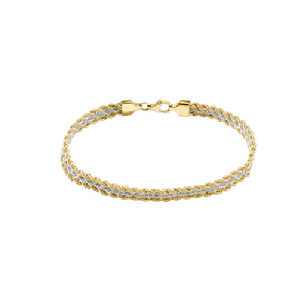Bracciale Catena Colette Oro Bicolore 9KT Stroili 1429047 donna 18 cm