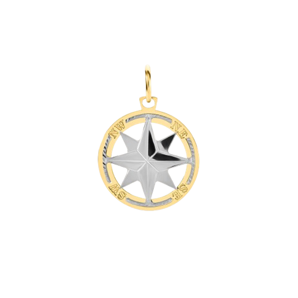 Pendente Rosa dei Venti Oro Bicolore 18KT Stroili 1680917 uomo 2,10 cm