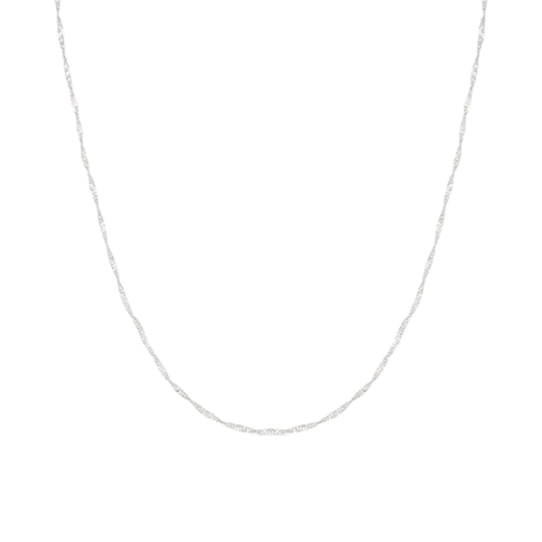 Catenina Poème Oro Bianco 9KT Stroili 1416053 donna 40 cm maglia Singapore