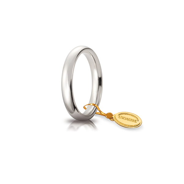 Fede Comoda in oro bianco 18KT 3,5 mm Unoaerre 035AFC0010000