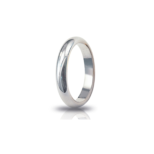 Fedina classica in argento 925 bombata liscia 3,50 mm Unoaerre 050AFN0010000