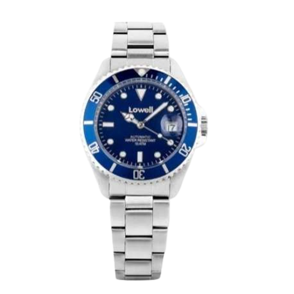 Orologio Automatico Lowell Hurricane II PM0919‑0300 con quadrante blu e bracciale in acciaio
