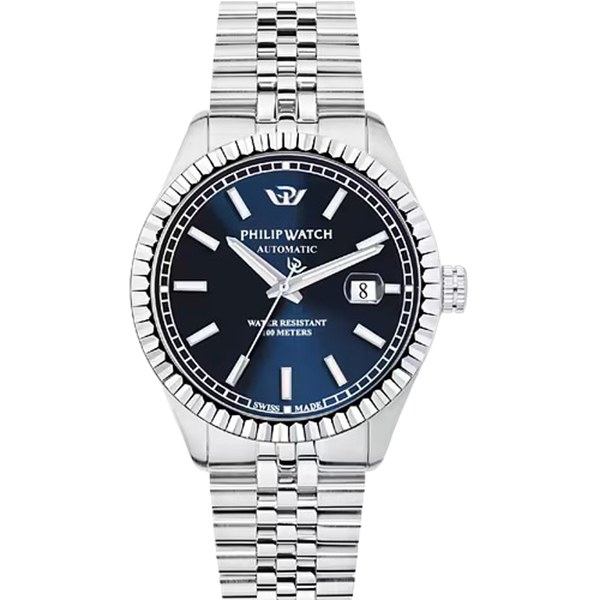Orologio Automatico Philip Watch Caribe R8223597022 con cassa blu e bracciale in acciaio