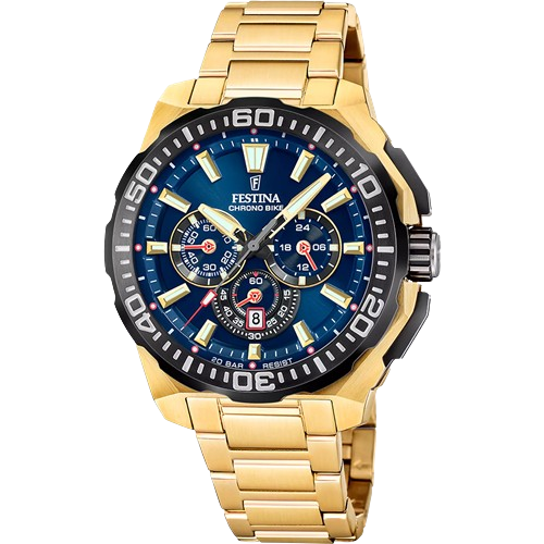 Orologio cronografo Festina F20727-1 con cassa e cinturino in acciaio color oro