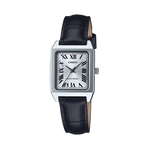 Orologio al quarzo da donna Casio LTP‑B150L‑7B1 con quadrante argentato e indici a numeri romani