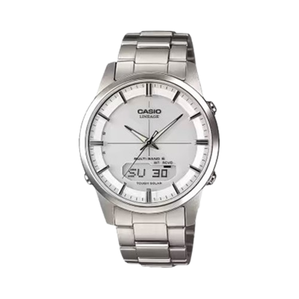 “Orologio solare radiocontrollato Casio LCW‑M170TD‑7A in titanio con vetro zaffiro e quadrante analogico‑digitale